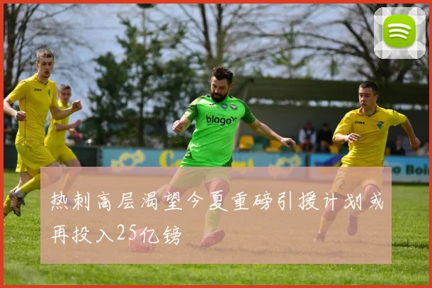 热刺高层渴望今夏重磅引援计划或再投入25亿镑